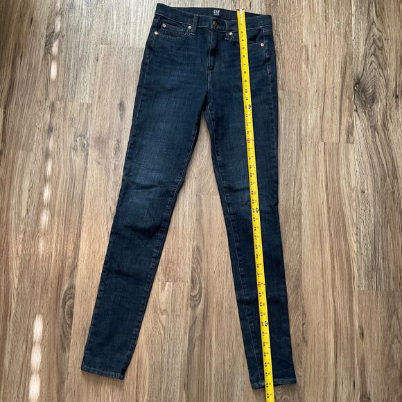Gap Denim Jeans Womens Size‎ 27T  Tall True Skinny Mid Rise Blue Denim EUC - Picture 6 of 8